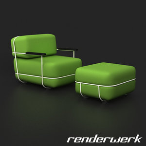 bla station pebble sofa 3d model