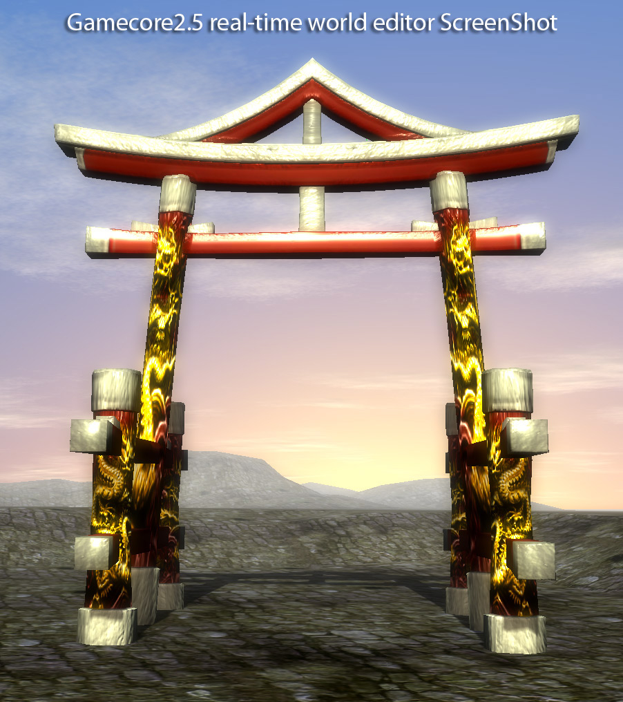3d model japanese archway
