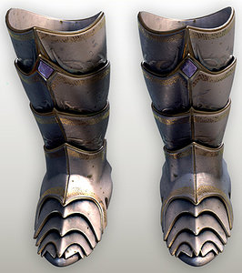 3d fantasy armored boots model