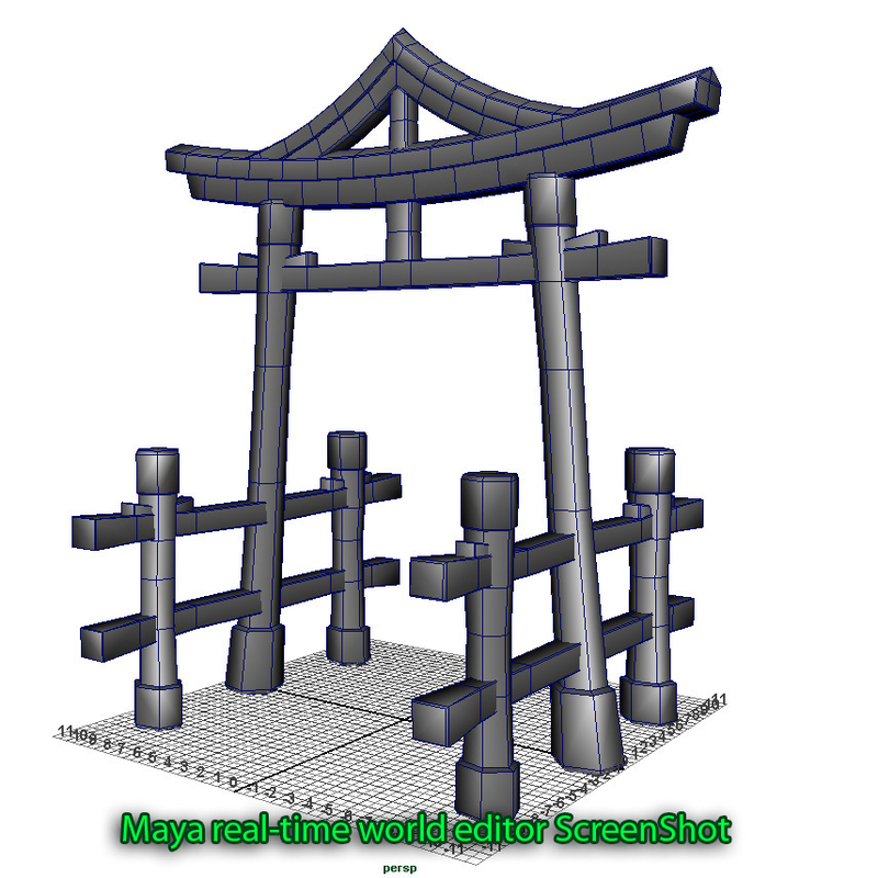 3d model japanese archway