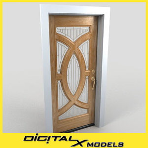3d residential entry door 20 model