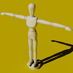 posable 3d model for drawing