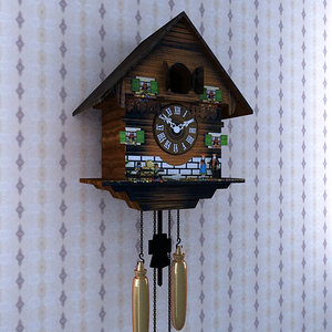 3d model of cuckoo clock