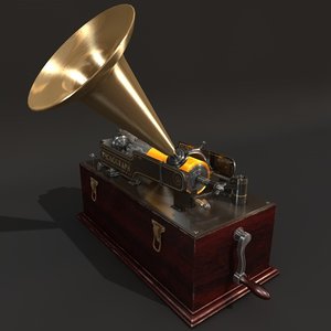 c4d edisons phonograph