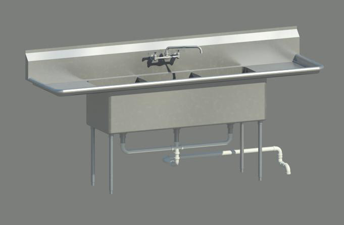 compartment cad sink 3 block 3 sink compartment maya