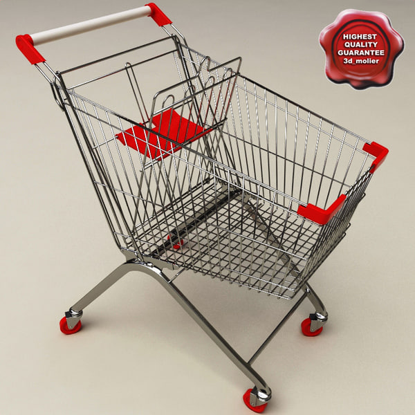 supermarket trolley 3d model