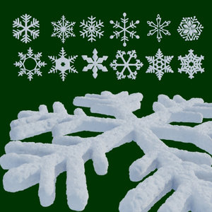snowflakes snow 3d model