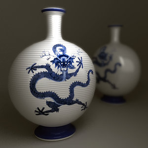 chinesse dragon vase 3d max