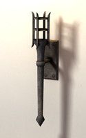 Medieval Torch, low poly