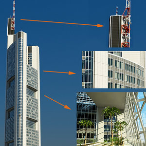 3ds max commerzbank tower building skyscraper