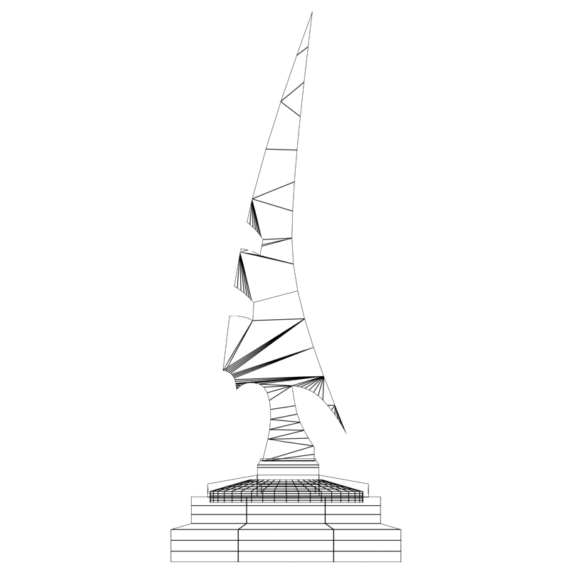 3d modern sculpture model