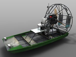 airboat boat 3d model