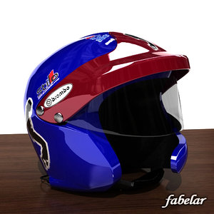 3d model photorealistic rally helmet