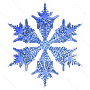 3d model snowflake snow