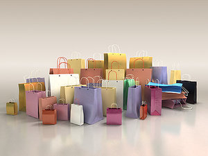 gift bags 3d model