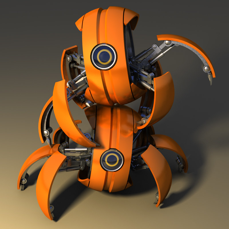 3d robot rigged blender