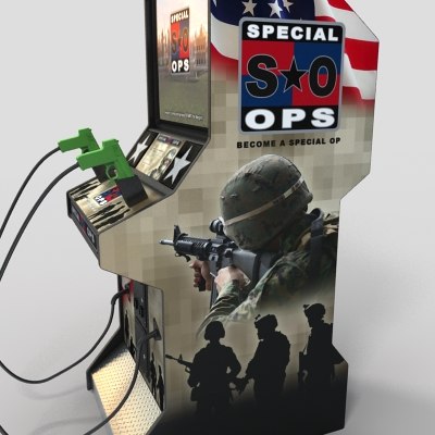 3d model stand arcade gun