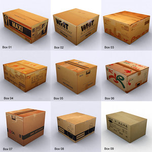 3d cardboard boxes