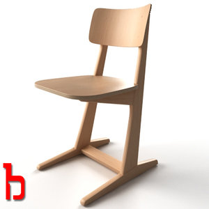 school chair 3d max