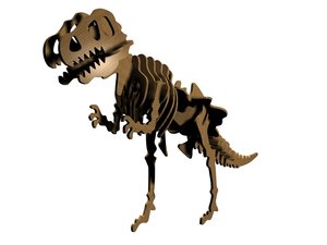 3d wooden tyrannosaurus rex