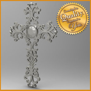 3d model ornamental cross