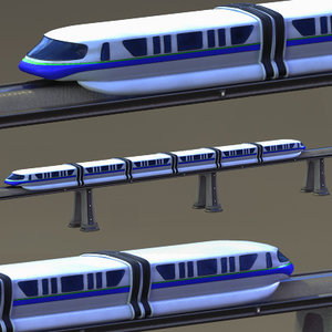 monorail train track 3d model
