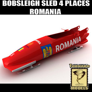 3d bobsleigh sled 4 places
