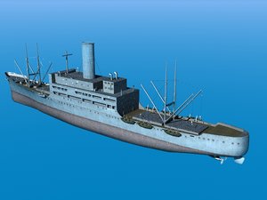 3d model merchant transport ship vessel
