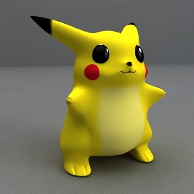 pikachu pokemon 3d model