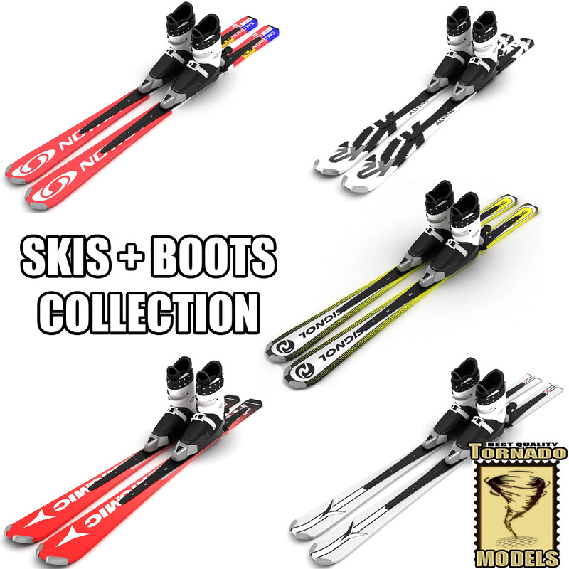 3d alpine skis boots