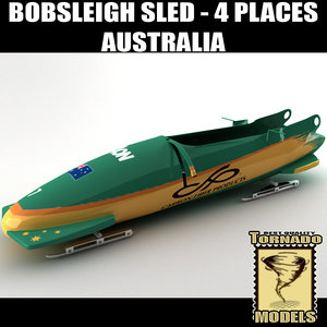 3ds max bobsleigh sled 4 places
