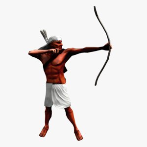 3dsmax egyptian archer bow animation