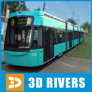 contemporary helsinki tram tramways 3d 3ds