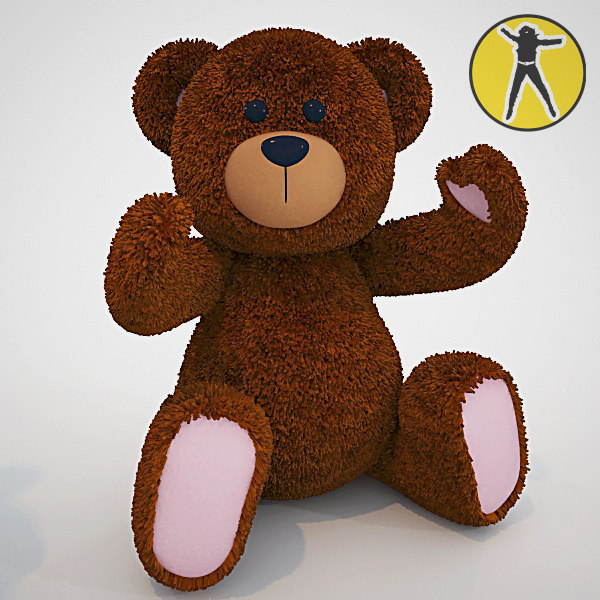 cute teddy bear toy 3d max