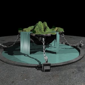 floating island 3d model