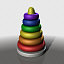 plastic stacking rings baby 3d model