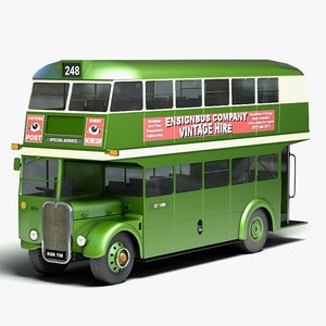 3d model traditional double decker bus