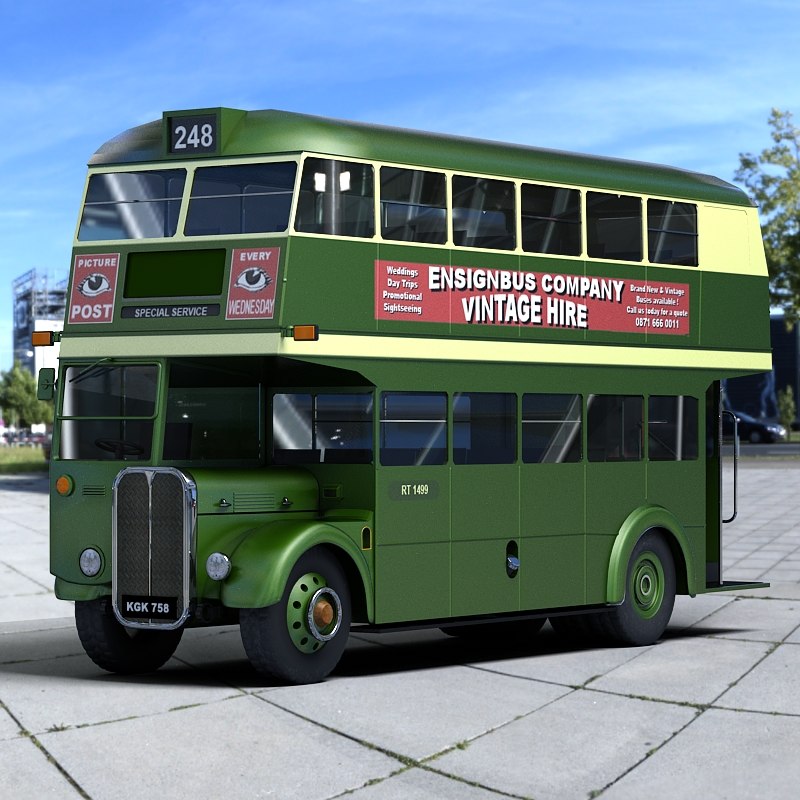 3d model traditional double decker bus https://static.