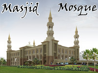 great mosque 3d model masjid