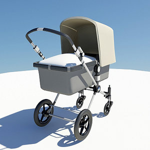 3d bugaboo baby buggy