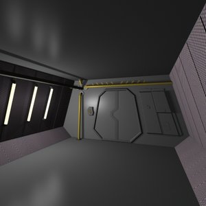 airlock scifi interior 3d max