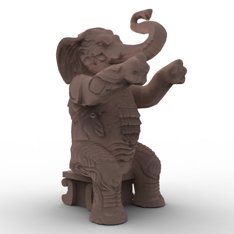 hollywood elephant statues obj