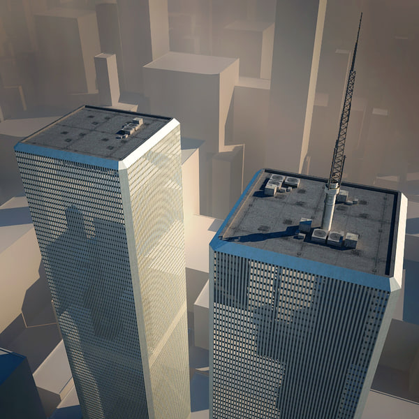 3d max twin towers