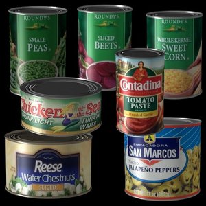 3d model of canned food