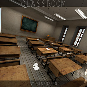 3d model old classroom