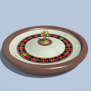 3d model american roulette wheel zeros
