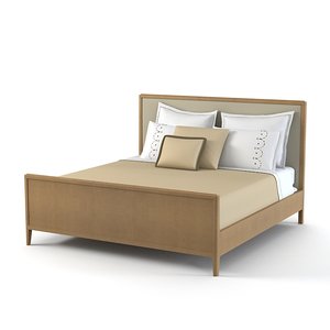 3d screen leather bed model
