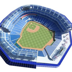 3d baseball stadium field