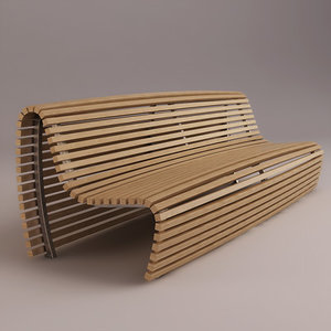 titikaka bench b italia 3d model