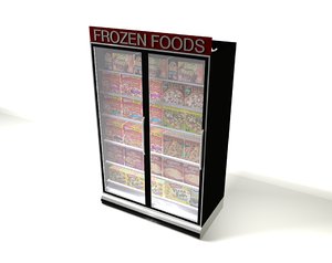 3d grocery store freezer model